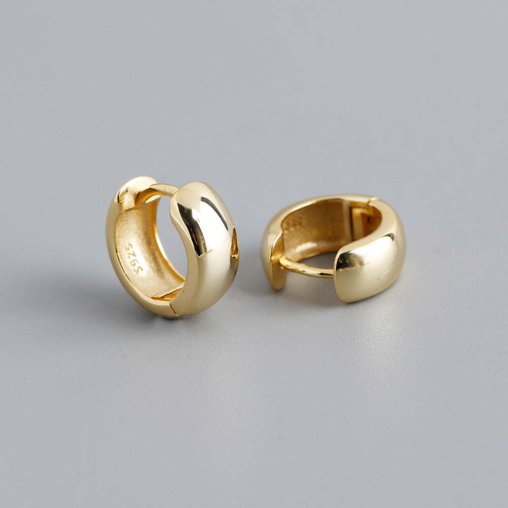 Design sense s925 ear le ooth circular color earrings and earrings for women