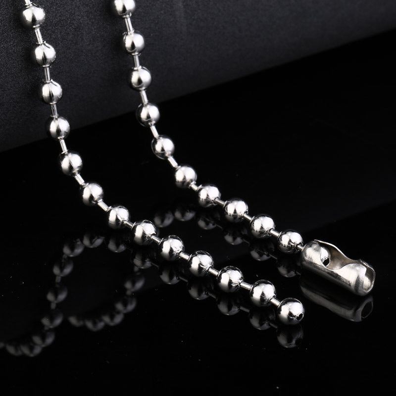 The Iron Warrior decorative round bead chain is a trendy and versatile pendant with a unique charm