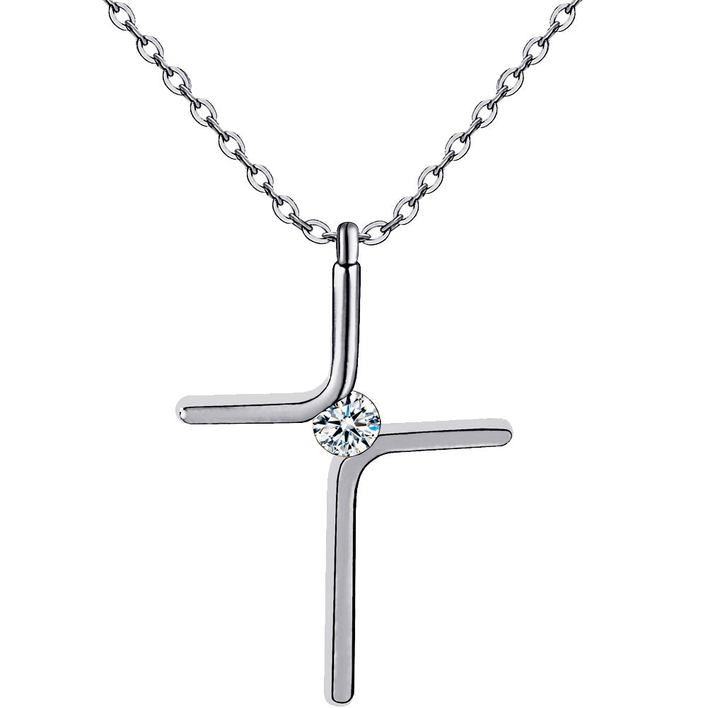 Cross pendant three-color chain women's accessory
