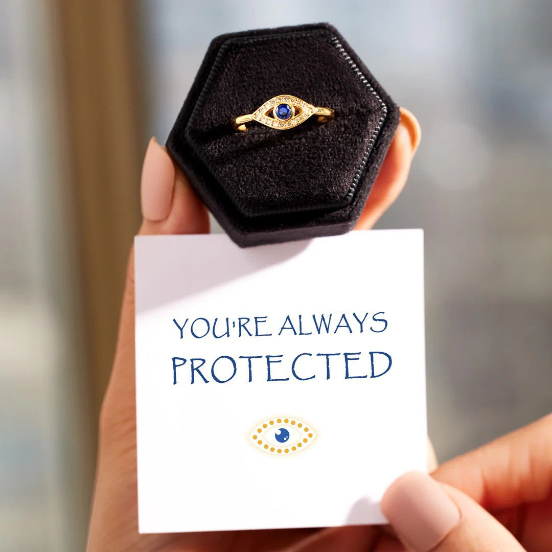S925 Devil Evil Eye Ring Women's Auction Versatile Food Ring Bracelet