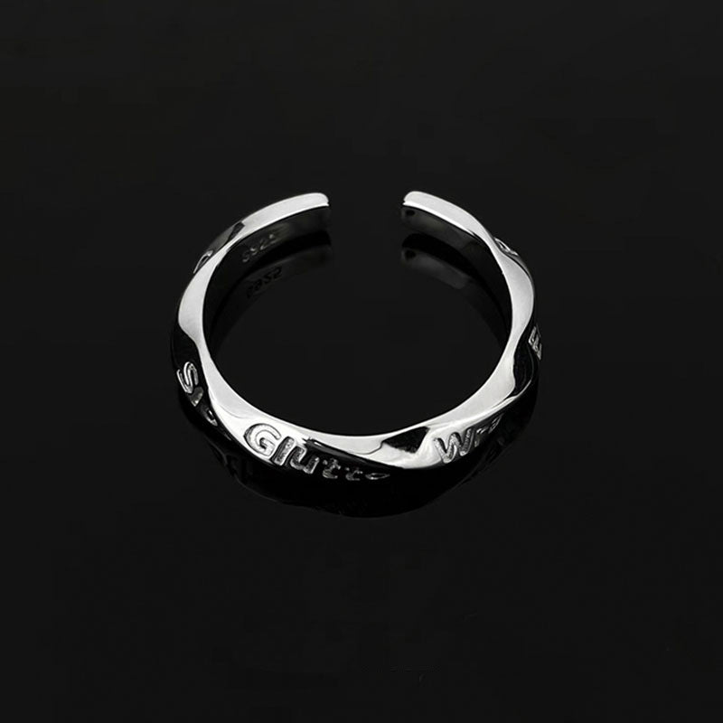 Mobius strip ring design for men's trendy and high-end style, index finger and women's couple rings
