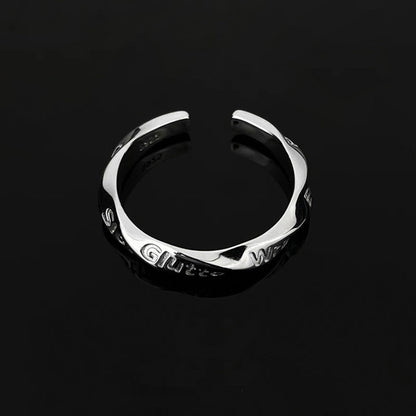 Mobius strip ring design for men's trendy and high-end style, index finger and women's couple rings