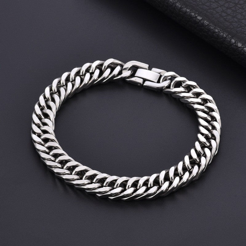 Fade-Resistant Cuban Street Couple Bracelet