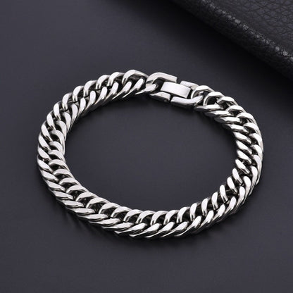 Fade-Resistant Cuban Street Couple Bracelet