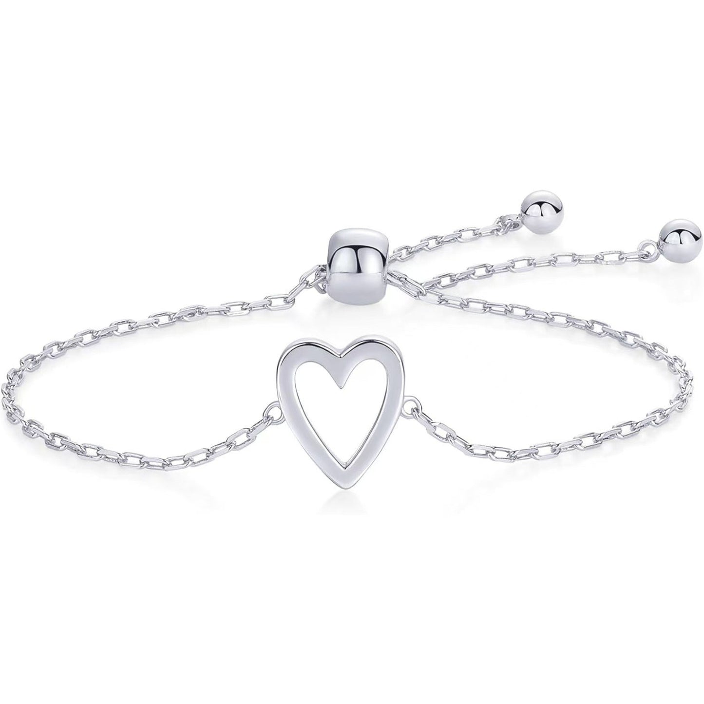 【 18k double-layer heart-shaped bracelet 】 Layered style high-end decoration