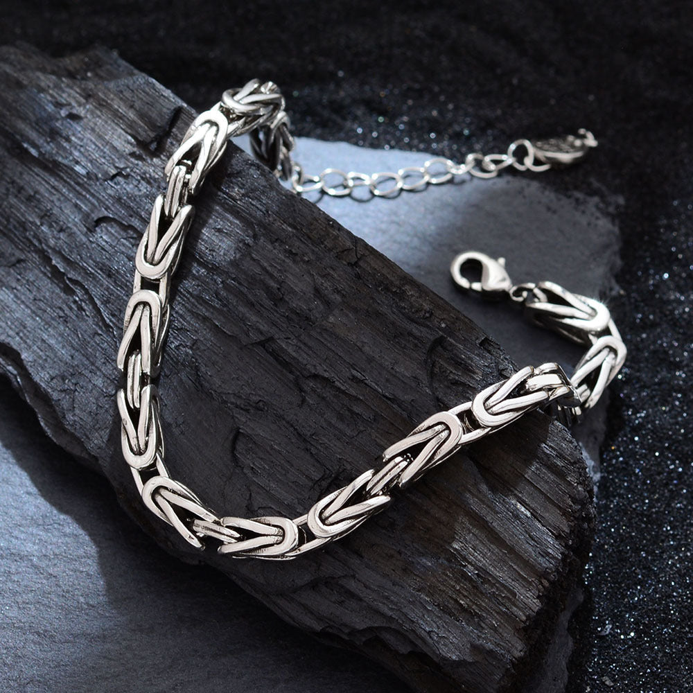 Peace Print Keel Twist Woven Bracelet