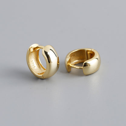Design sense s925 ear le ooth circular color earrings and earrings for women