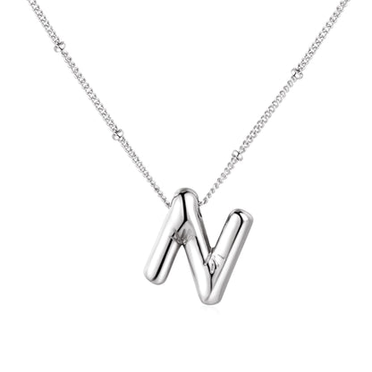 18K balloon letter silver bubble 26 English pendant ornaments
