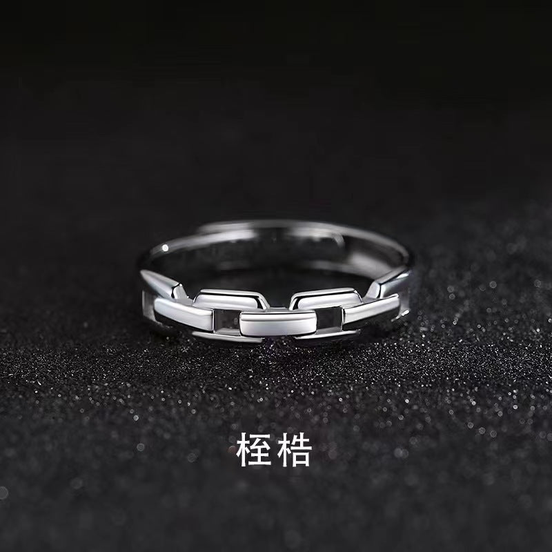 Mobius strip ring design for men's trendy and high-end style, index finger and women's couple rings