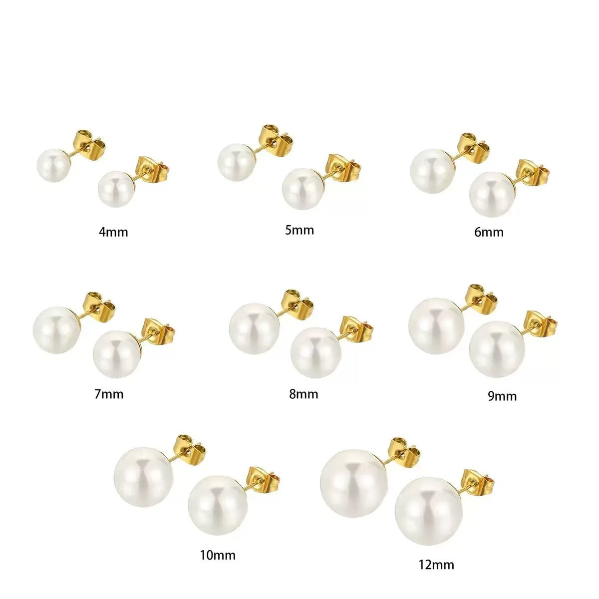High-end earrings, pearl stud earrings, butterfly earplug style earrings