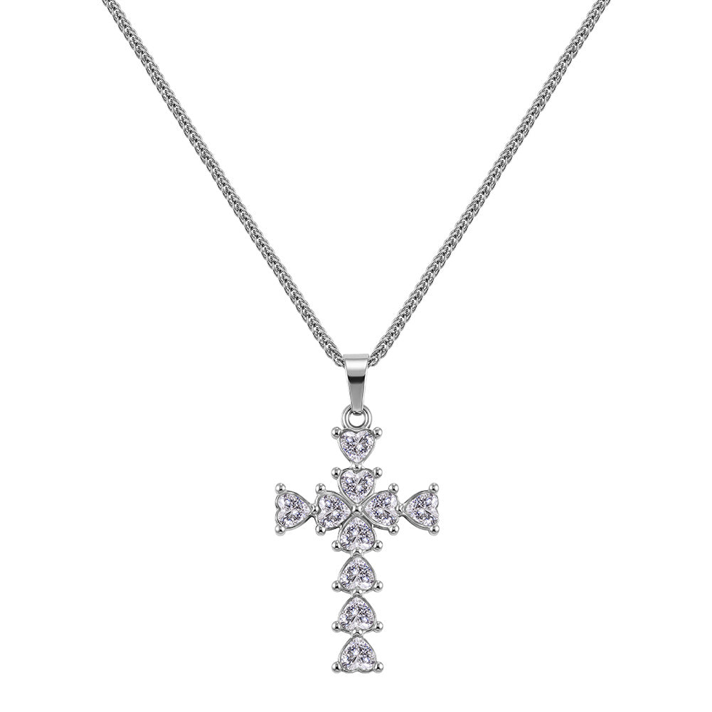 18K cross pendant necklace