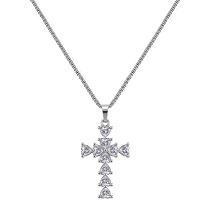 18K cross pendant necklace