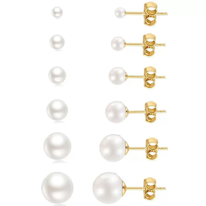 High-end earrings, pearl stud earrings, butterfly earplug style earrings