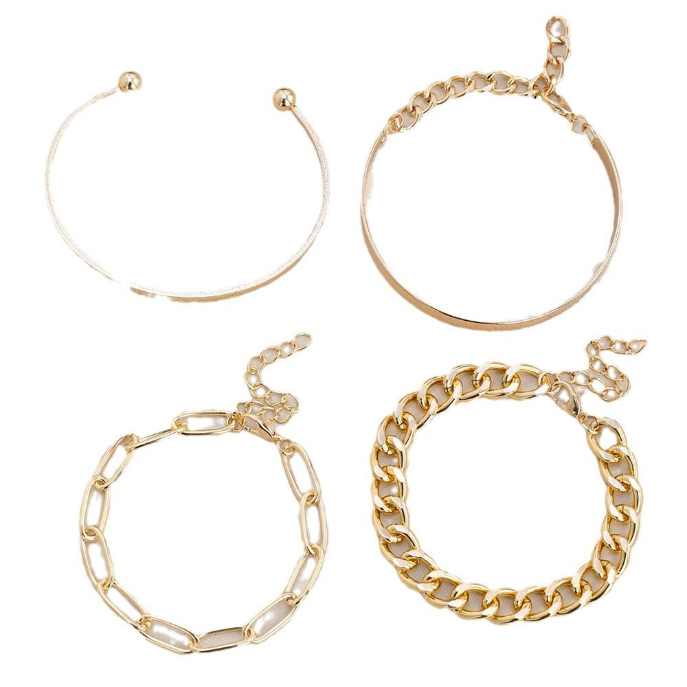 The four-piece English letter "LOVE" bracelet set