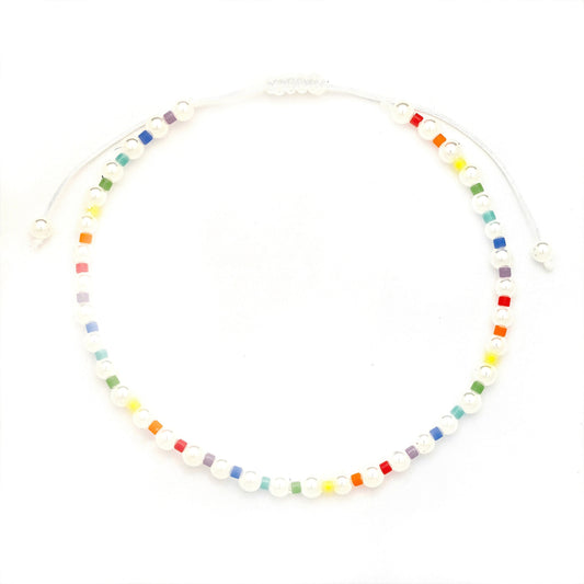 Mini Freshwater Baroque Pearl Rainbow Bracelet