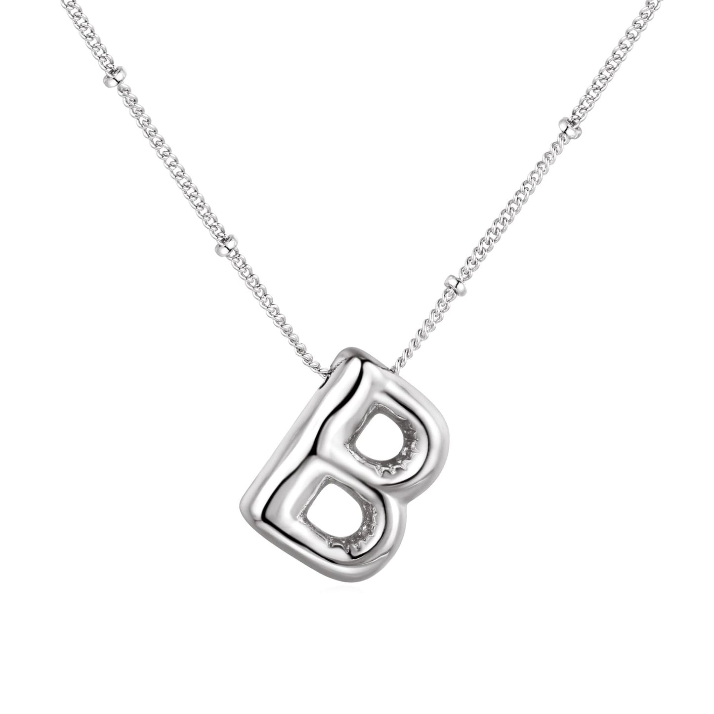 18K balloon letter silver bubble 26 English pendant ornaments