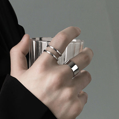 Mobius strip ring design for men's trendy and high-end style, index finger and women's couple rings