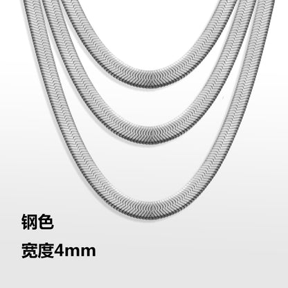 18K Flat Serpentine Chain Bracelet