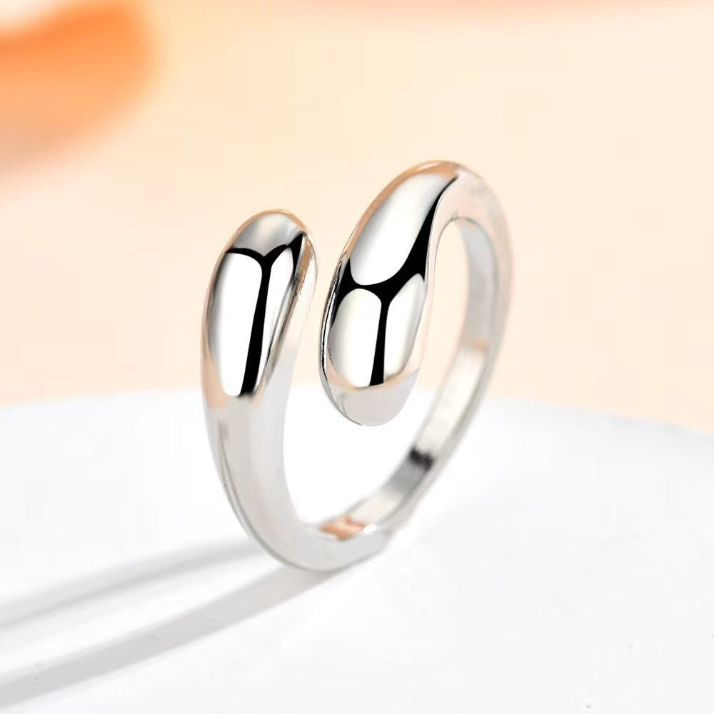 Adjustable color opening, lightweight luxury ring, ladies' irregular opening, ooth drip ring