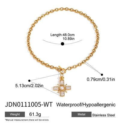 The elegant 18k cross pendant is a high-end jewelry design