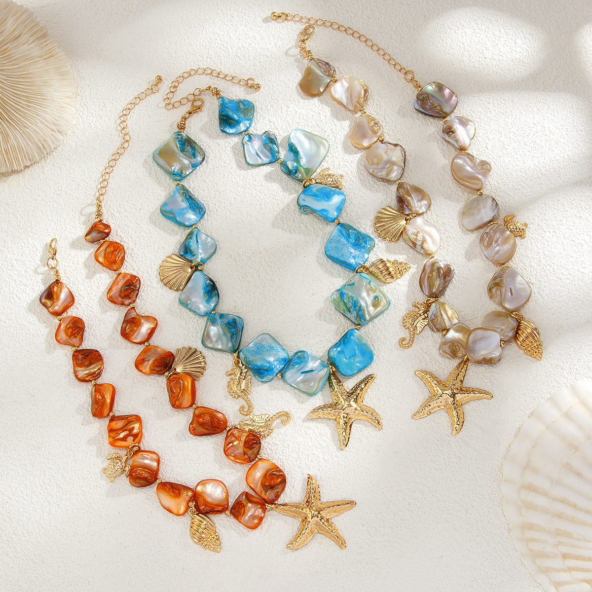 Beach vacation shell chain