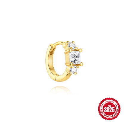 Stacked Style s925 basic horse eye set combination cartilage earring les