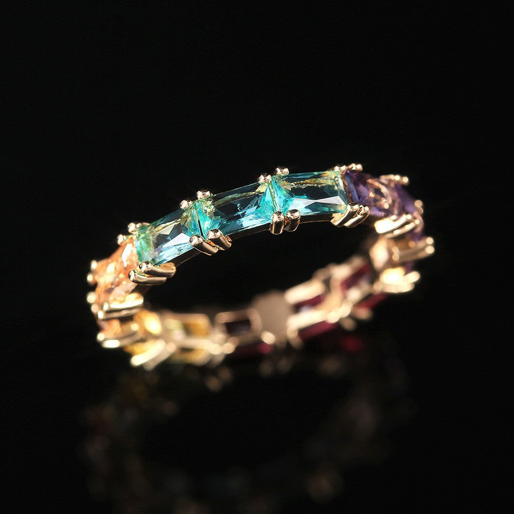 Rainbow Coloured Ladies' Ring