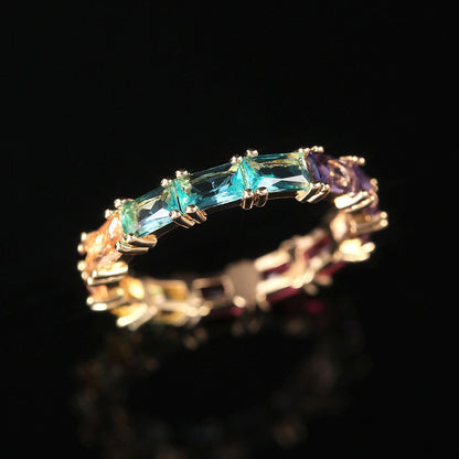 Rainbow Coloured Ladies' Ring