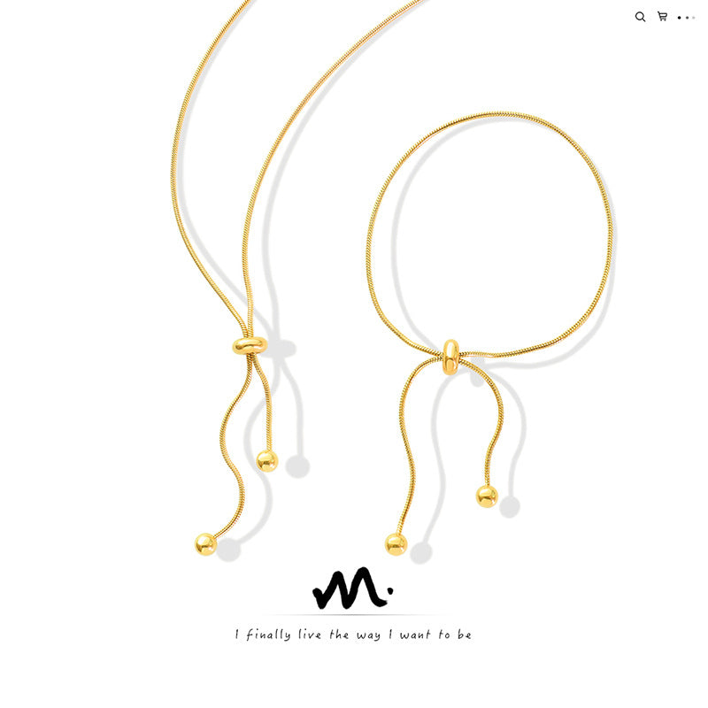 Women's chain 18K pull-out clasp trendy bracelet jewelry