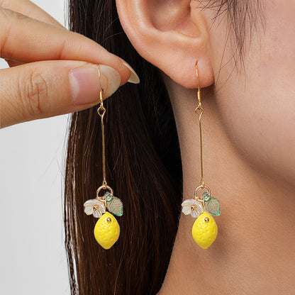 Flower pendant irregular women's earrings