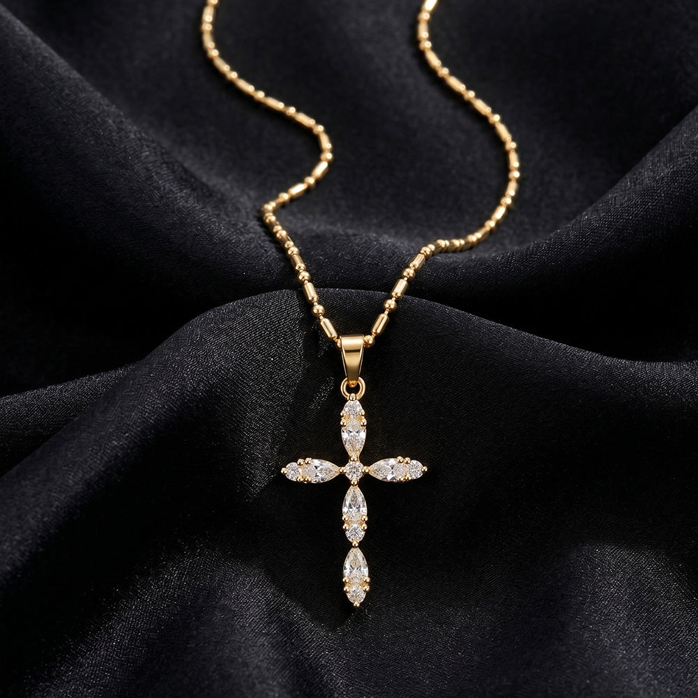 The cross pendant is versatile