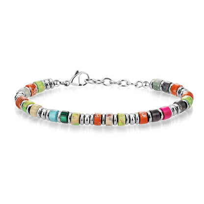 Zircon Flower Charm Bracelet