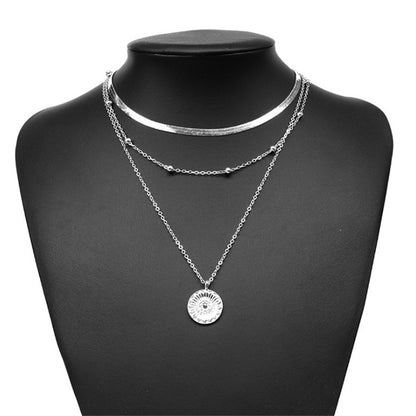 Multi-layer lotus pendant accessory for women's chain decoration