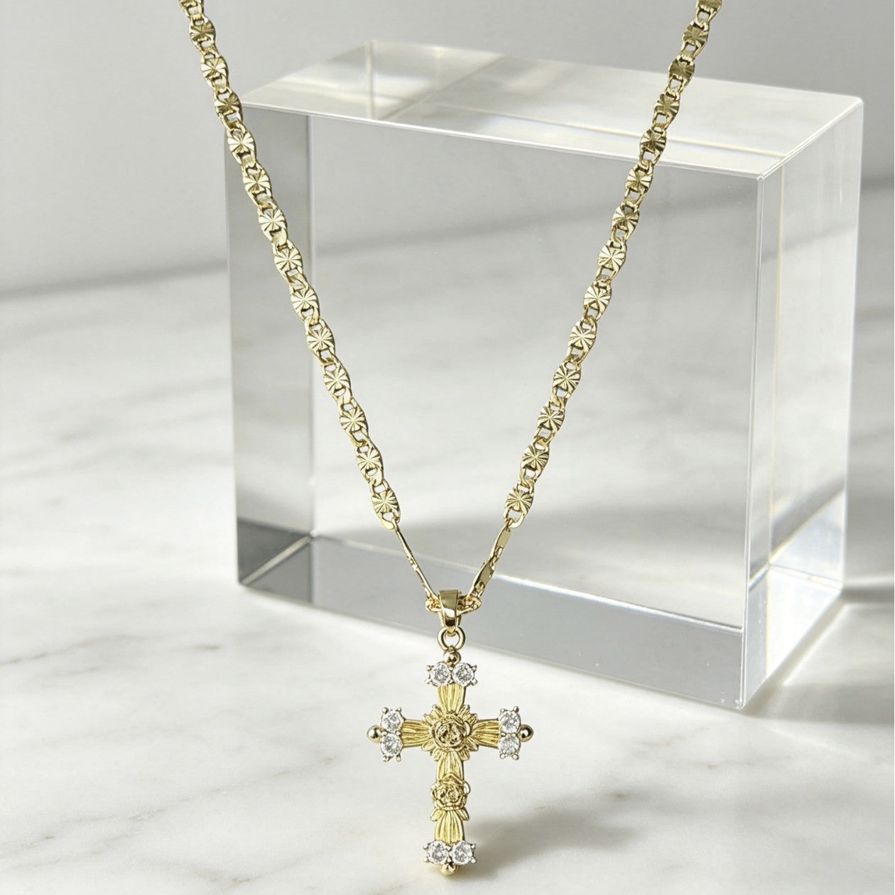 Tri-Tone Angel Guardian-hänge med halsband