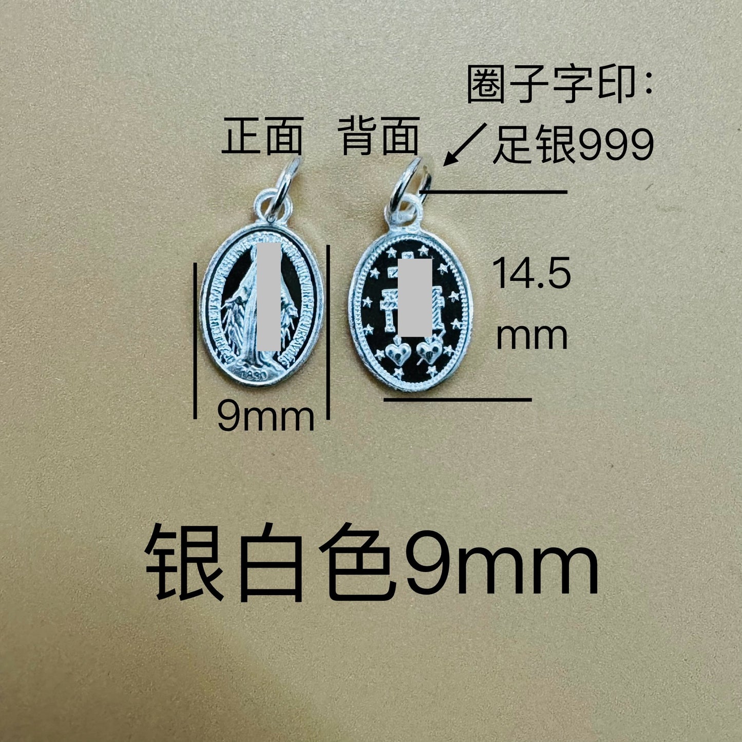 Fashionable pure silver pendant