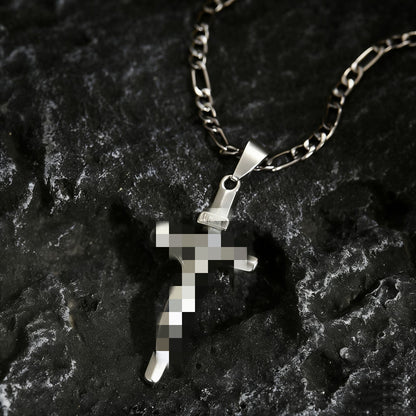 Cross pendant for men, androgynous style, Yiwu jewelry and necklace for women