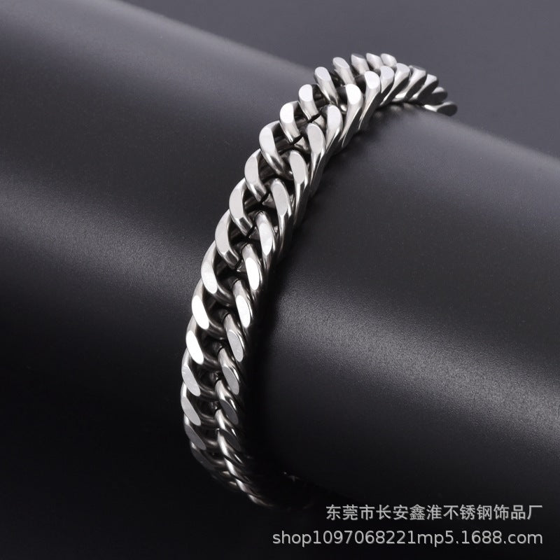 Fade-Resistant Cuban Street Couple Bracelet