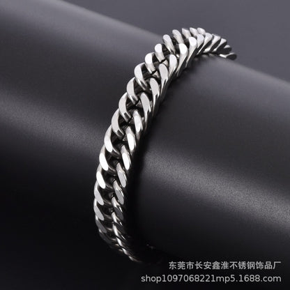 Fade-Resistant Cuban Street Couple Bracelet