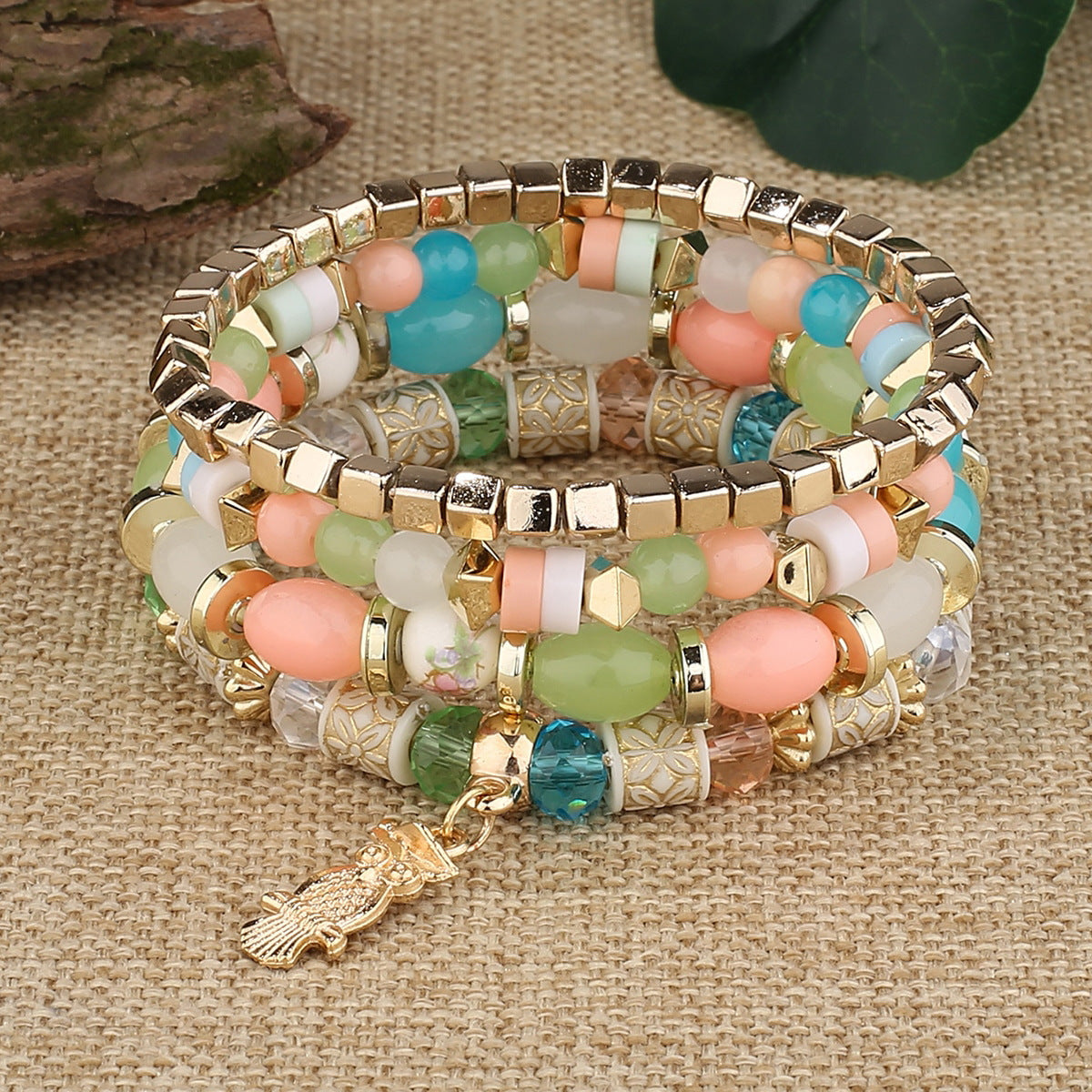 Bohemian Crystal Tassel Beaded Bracelet