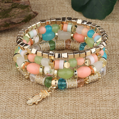 Bohemian Crystal Tassel Beaded Bracelet
