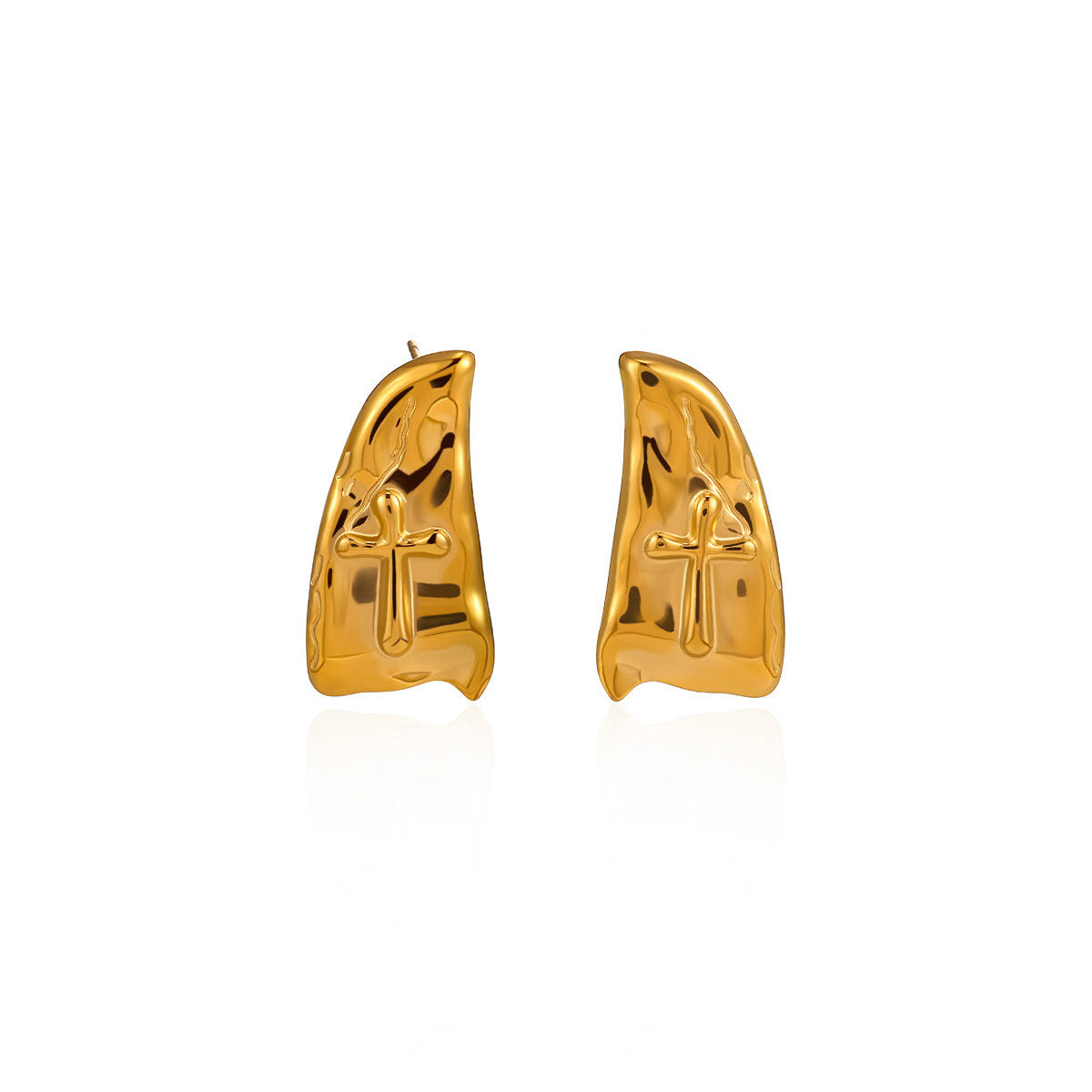 Trendy 18k earrings, high-end three-dimensional stud earrings and earrings
