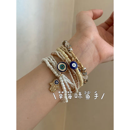 Daisy Flower Beaded Stretch Bracelet
