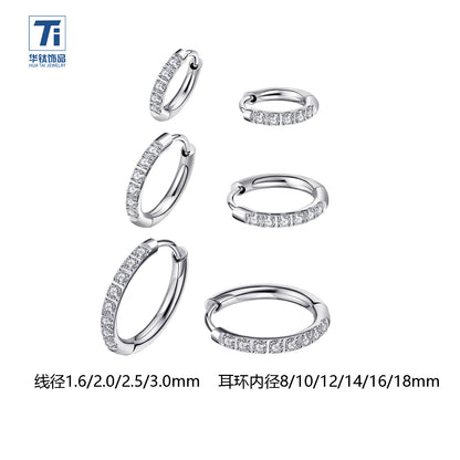 The circular color earrings are versatile. The round coil is slightly inlaid with ear loops and earrings, and the ear rings are straight for hair