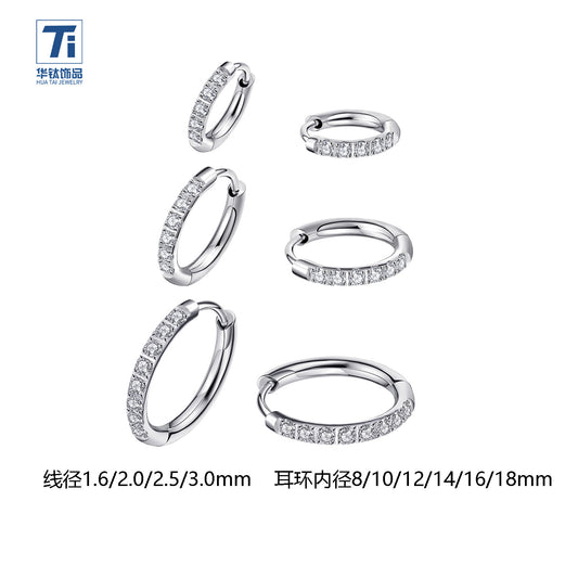 The circular color earrings are versatile. The round coil is slightly inlaid with ear loops and earrings, and the ear rings are straight for hair