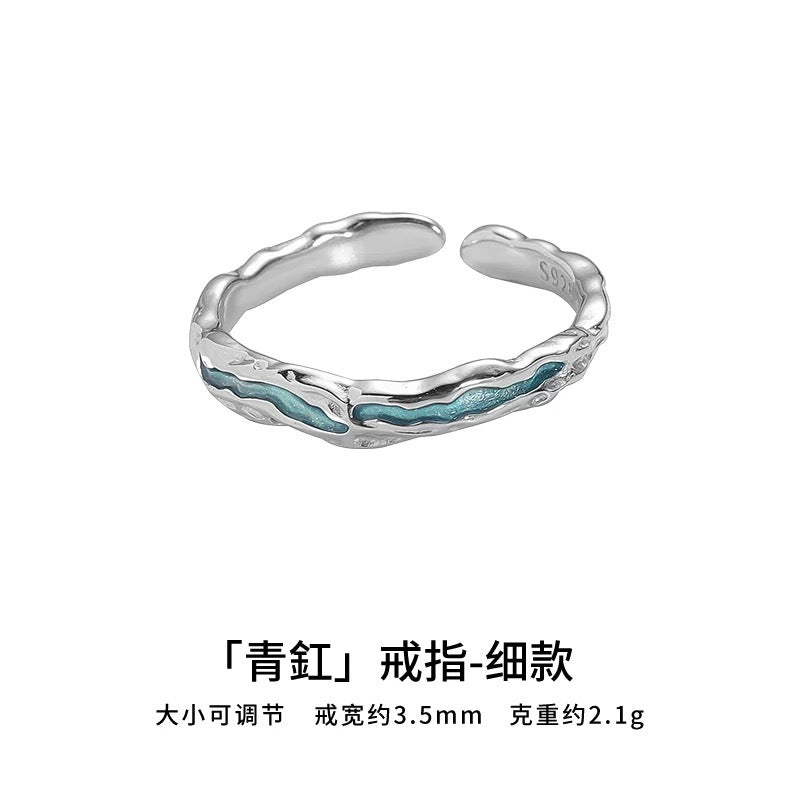 Mobius strip ring design for men's trendy and high-end style, index finger and women's couple rings