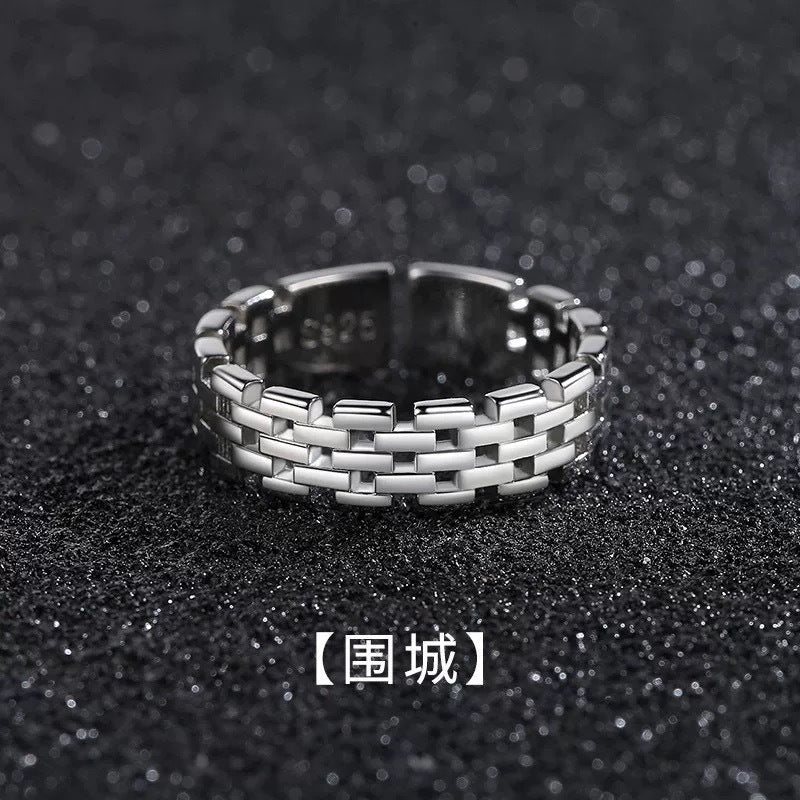 Mobius strip ring design for men's trendy and high-end style, index finger and women's couple rings
