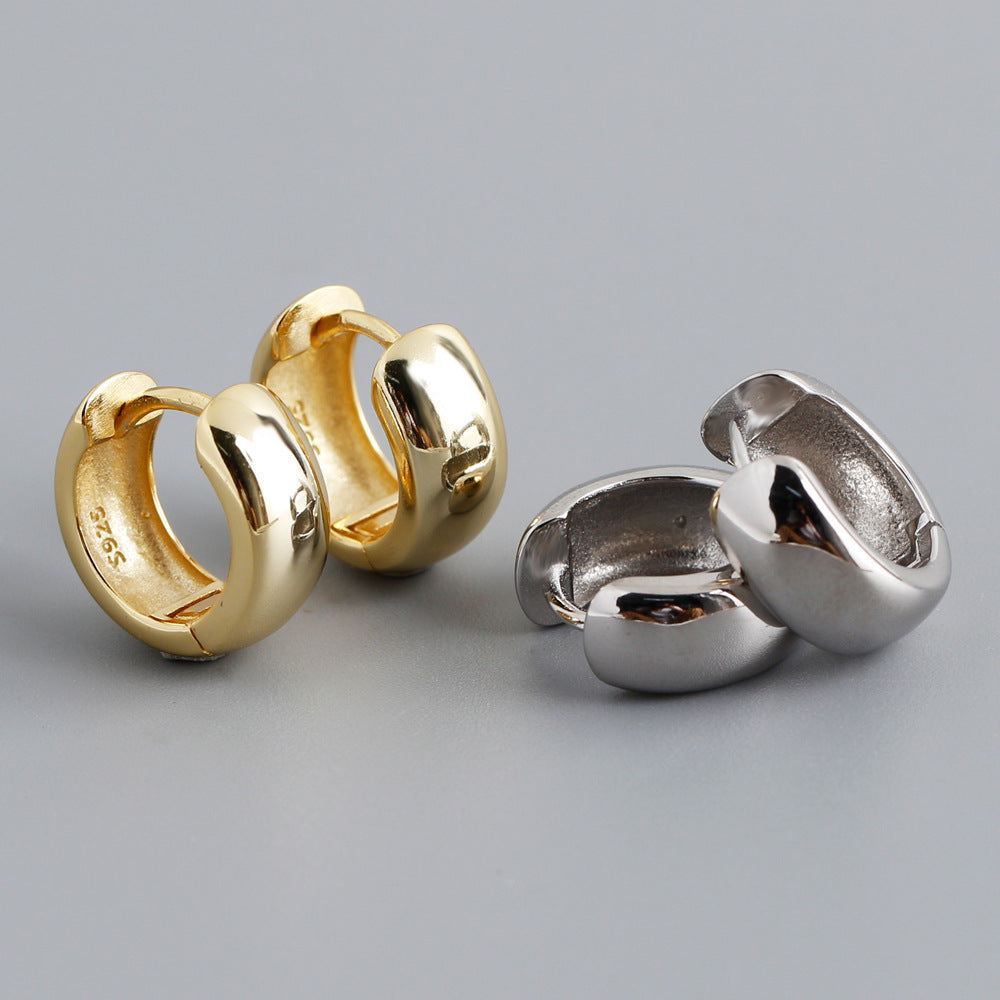 Design sense s925 ear le ooth circular color earrings and earrings for women