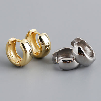 Design sense s925 ear le ooth circular color earrings and earrings for women