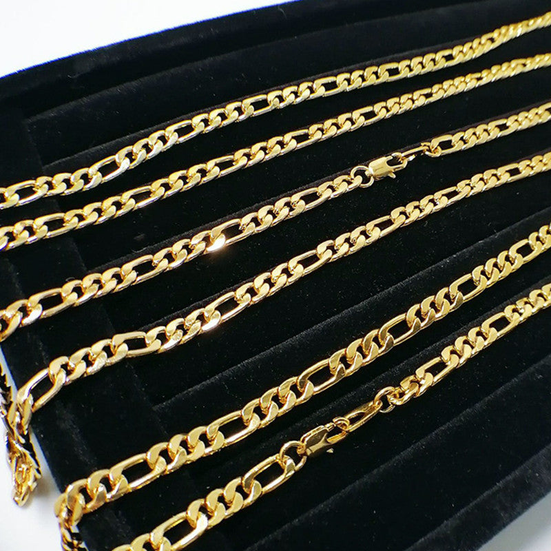 5MMNK three-piece one-bracelet 3-in-1 street Figaro chain