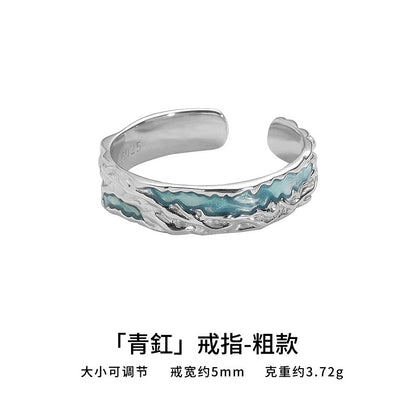Mobius strip ring design for men's trendy and high-end style, index finger and women's couple rings